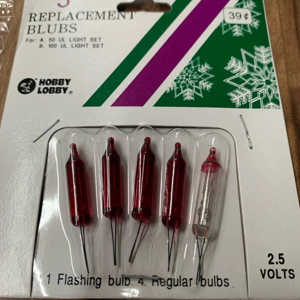 Christmas Mini Lights replacement Bulbs Mixed Lot of 46 2.5 V Flashing & Regular